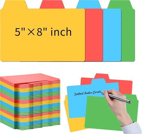 5x8 tabbed index cards.